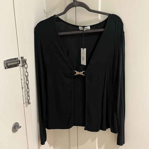 weworewhat black buckle top - Picture 1 of 4